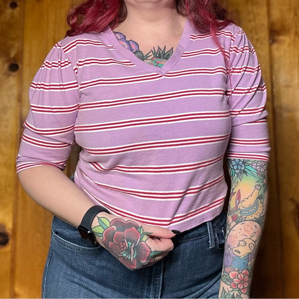 Vintage Nordstrom Stripe Boxy Fit Tee